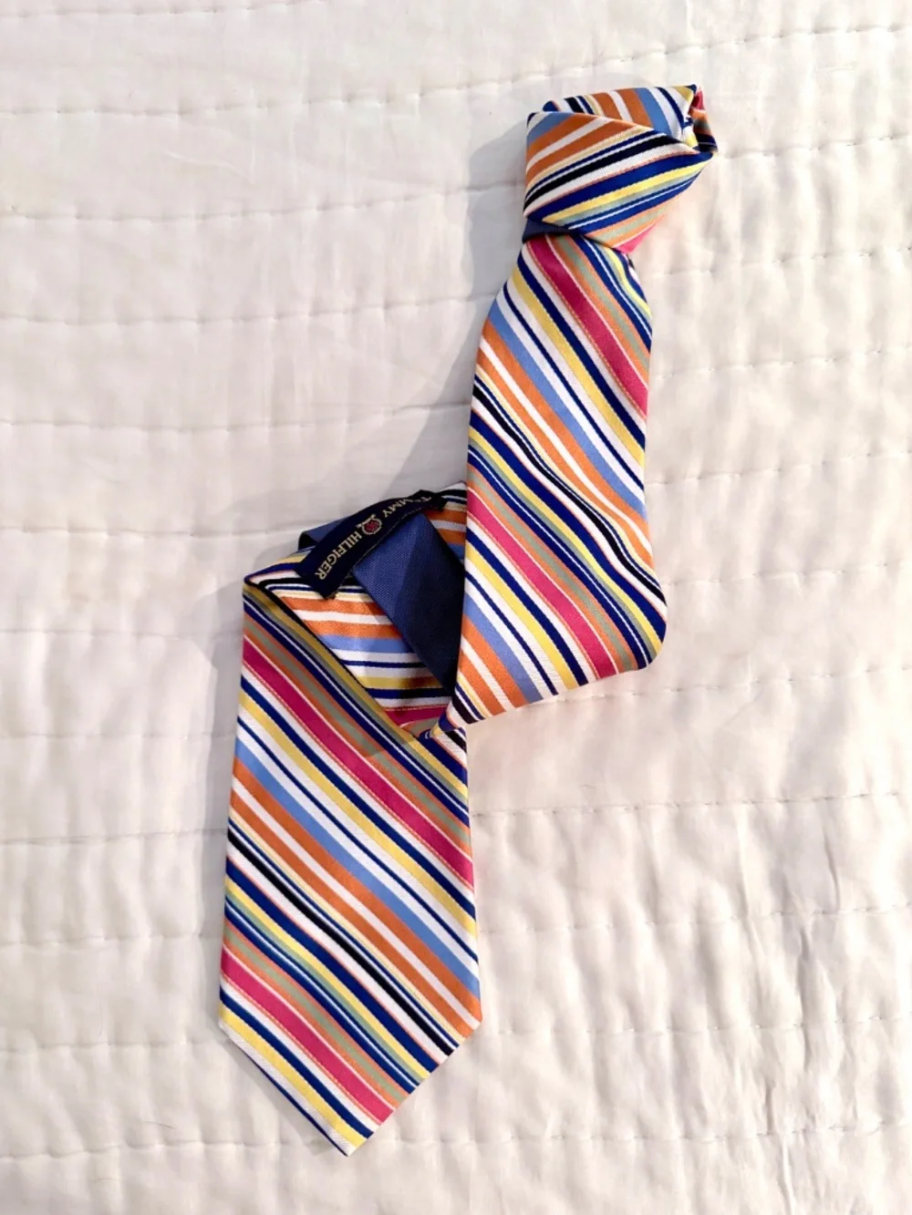 5 for $15 🌸 TOMMY HILFIGER | Multicolor Stripe 100% Silk Tie for Men